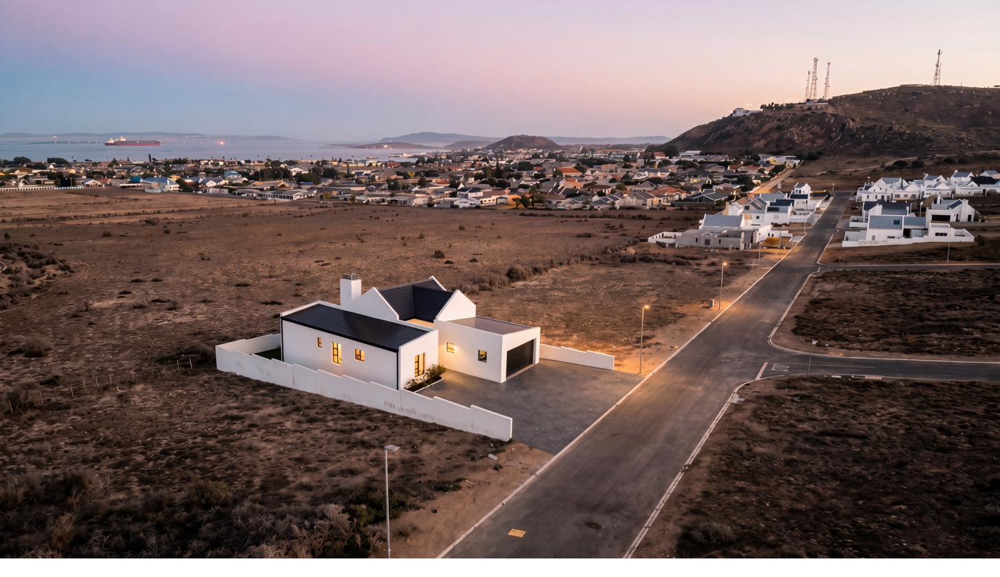 Estate at golden hour