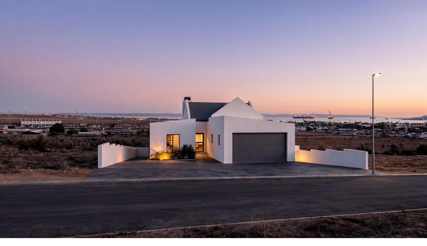 Welgedaan Estate at dusk overlooking Saldanha Bay