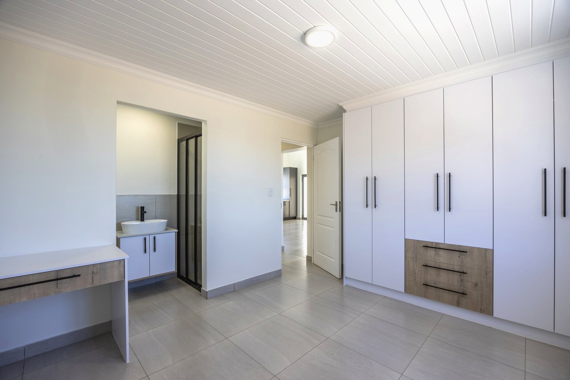 Bedroom with built-in wardrobes