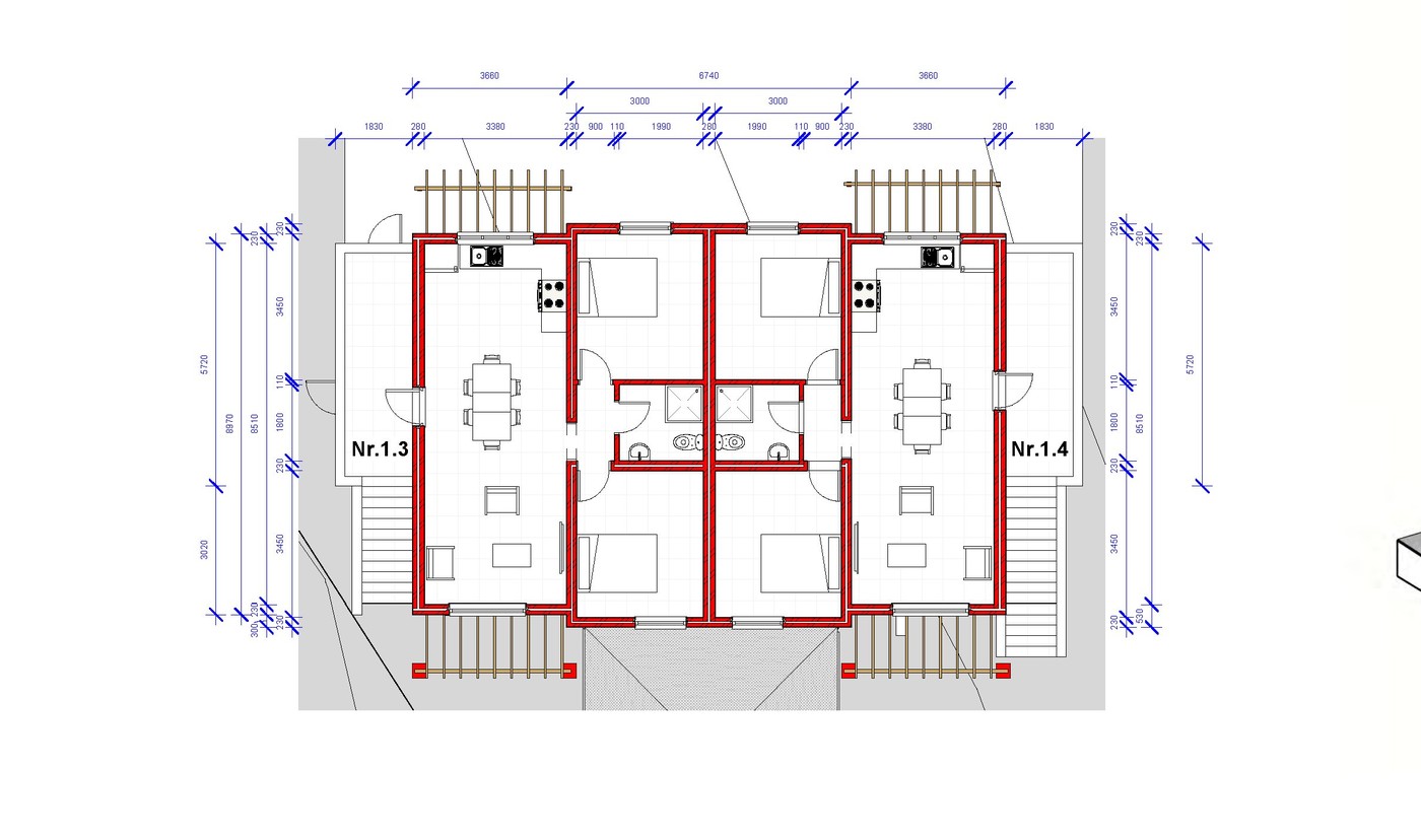 The Anchor - one-bedroom flat A floor plan