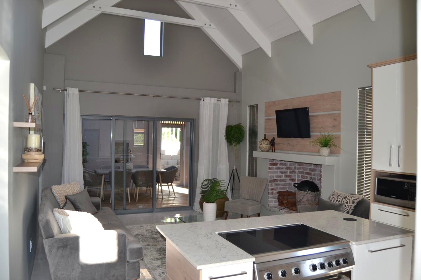 Vaulted-ceiling open-plan living
